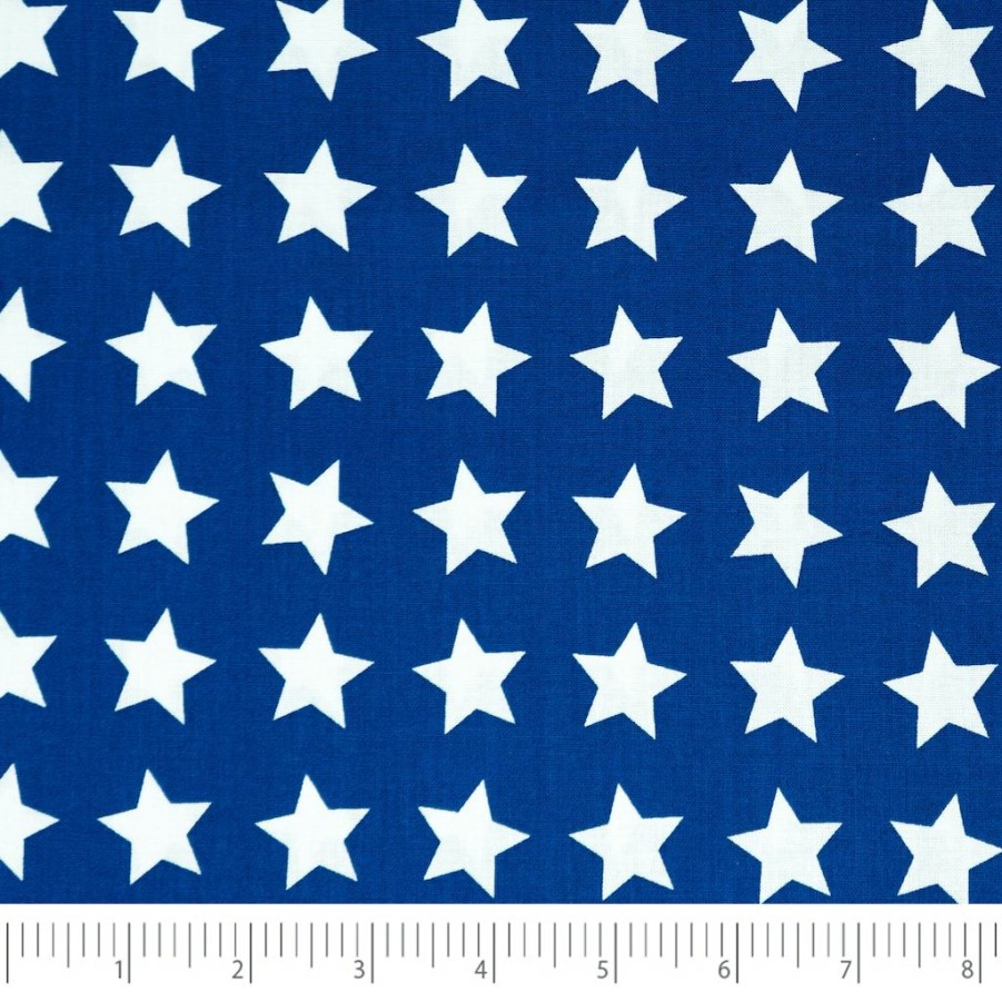 Fabric & Sewing Shop * | Best Deal Singer Patriotic Navy Stars Cotton Fabric