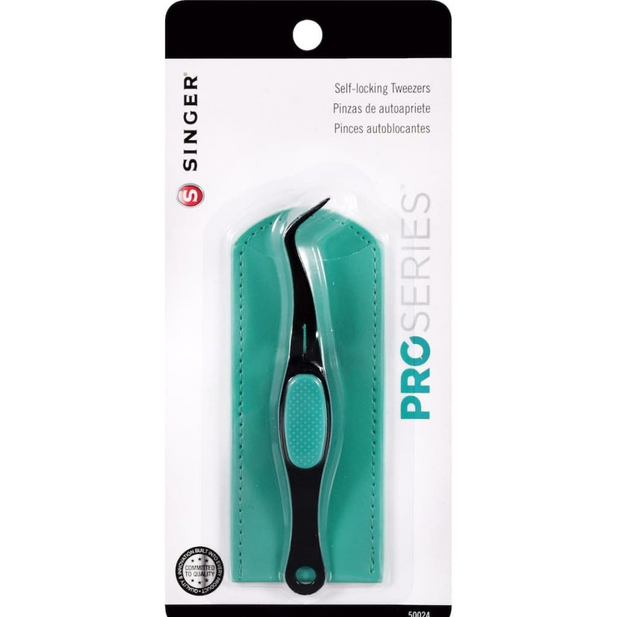 Fabric & Sewing Shop * | Cheapest Singer Pro Series Self-Locking Tweezer With Sleeve