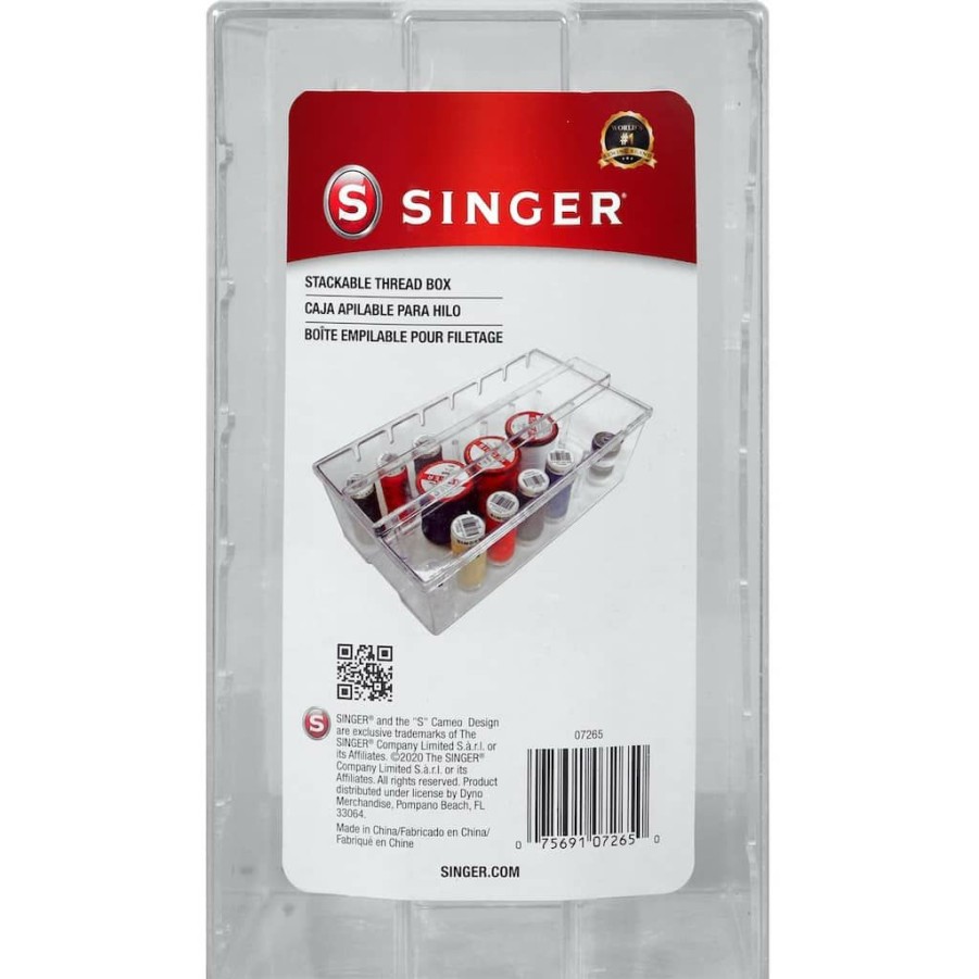 Fabric & Sewing Shop * | Budget Singer Clear Plastic Thread Box