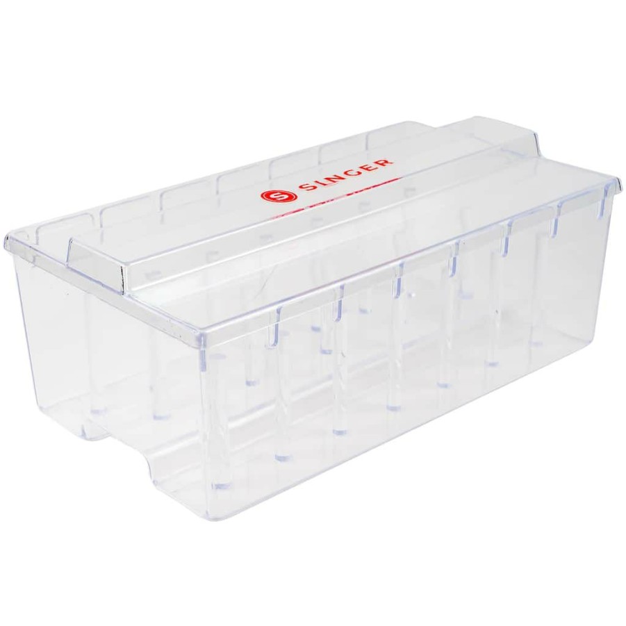 Fabric & Sewing Shop * | Budget Singer Clear Plastic Thread Box