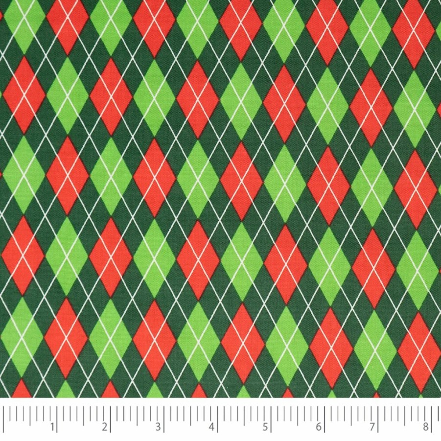 Fabric & Sewing Shop * | Best Reviews Of Singer Christmas Diamonds Print Cotton Fabric