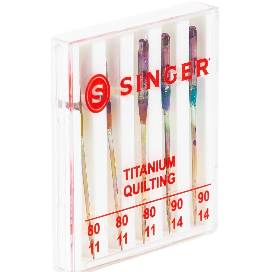 Fabric & Sewing Shop * | Best Reviews Of Singer Titanium Universal Quilting Machine Needles, 5Ct.