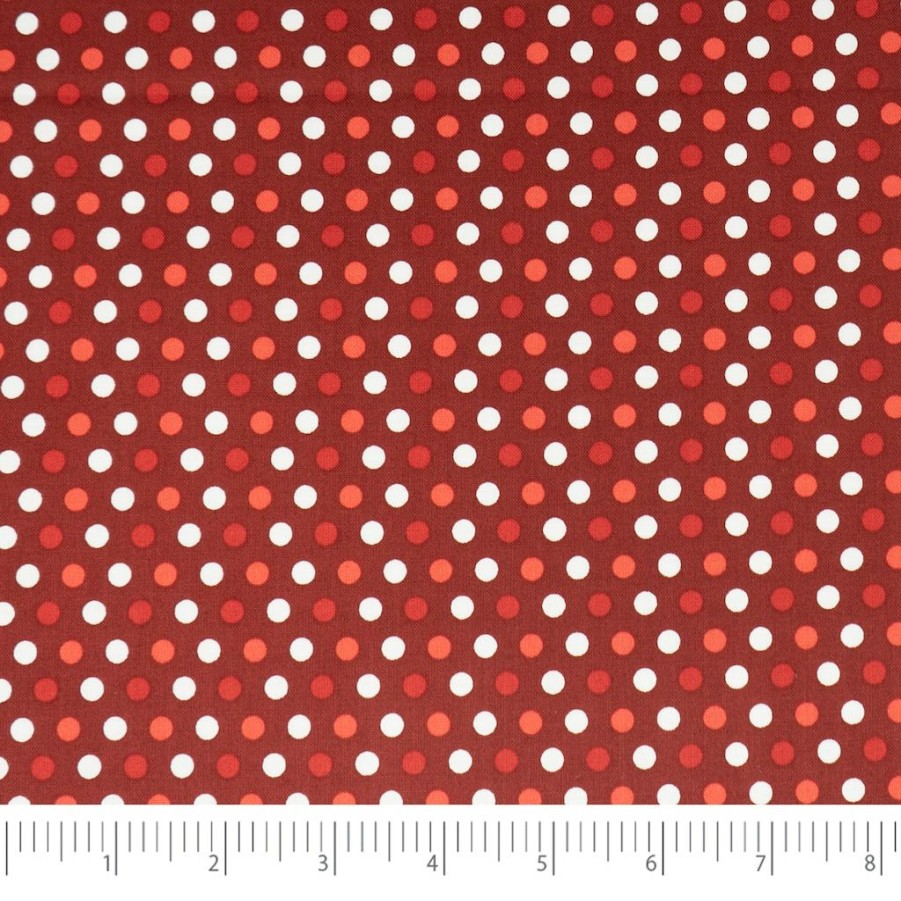 Fabric & Sewing Shop * | Promo Singer Christmas Holiday Red And White Dots Cotton Fabric