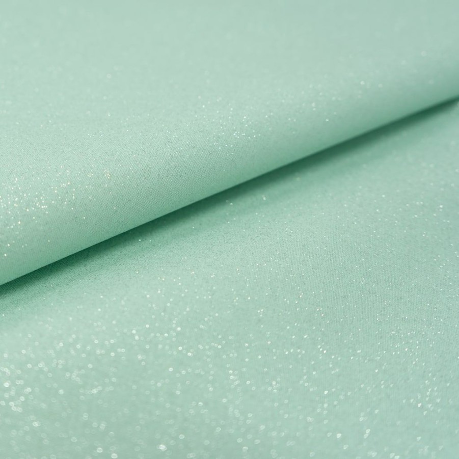 Fabric & Sewing Shop * | Brand New Singer Glitter Aqua Cotton Fabric