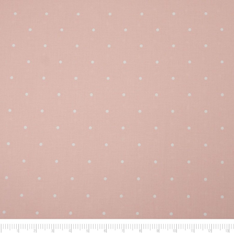 Fabric & Sewing Shop * | Wholesale Singer Pink Dots Cotton Fabric