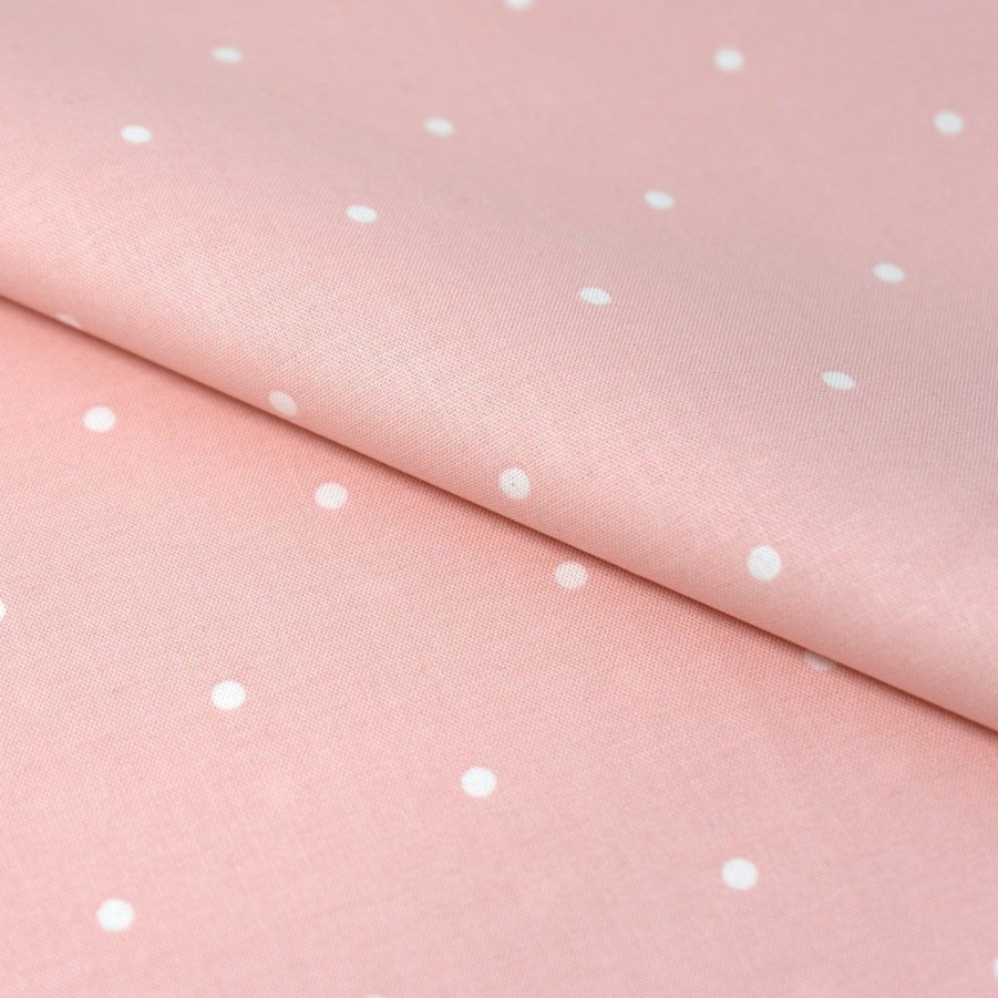 Fabric & Sewing Shop * | Wholesale Singer Pink Dots Cotton Fabric