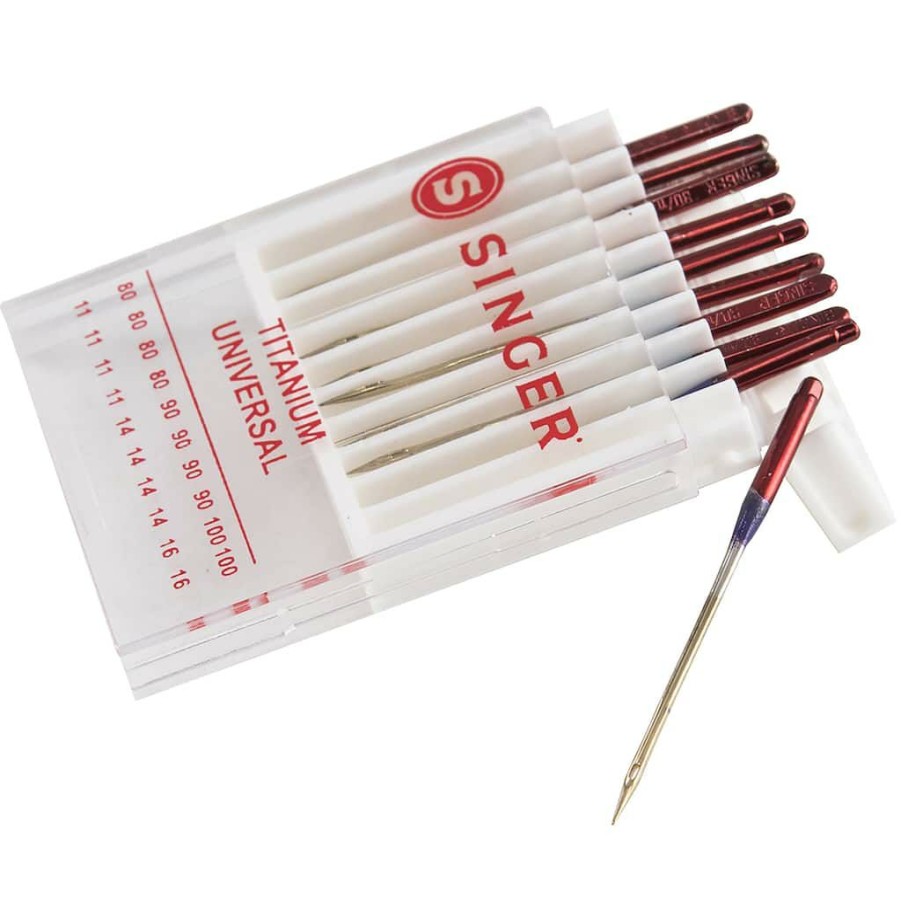 Fabric & Sewing Shop * | Best Pirce Singer Titanium Universal Regular Point Machine Needles, 10Ct.