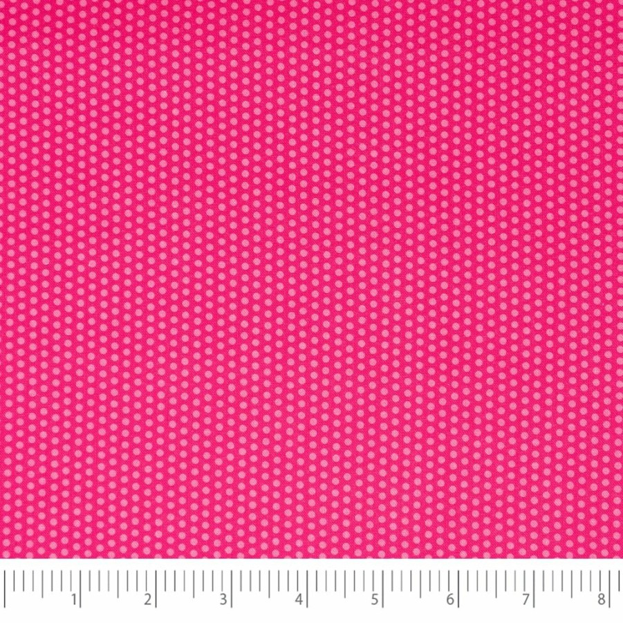 Fabric & Sewing Shop * | Top 10 Singer Raspberry Rockin Roses Tonal Dot Print Cotton Fabric