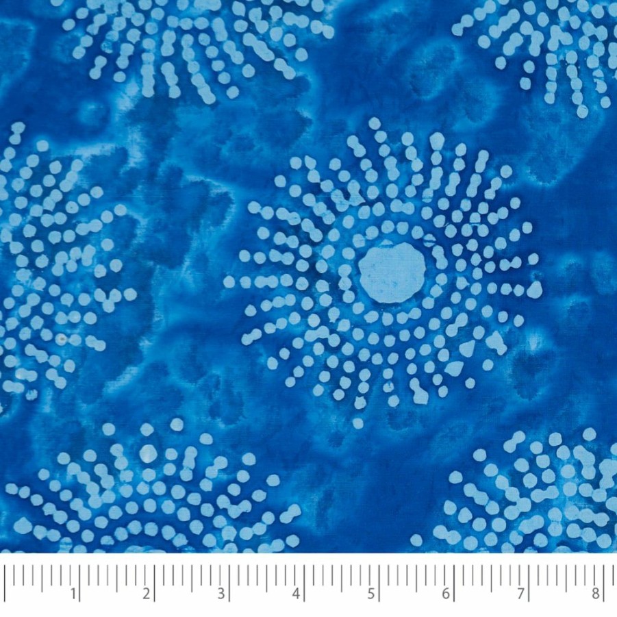 Fabric & Sewing Shop * | Best Sale Singer Batik Steel Blue Sunshine Cotton Fabric