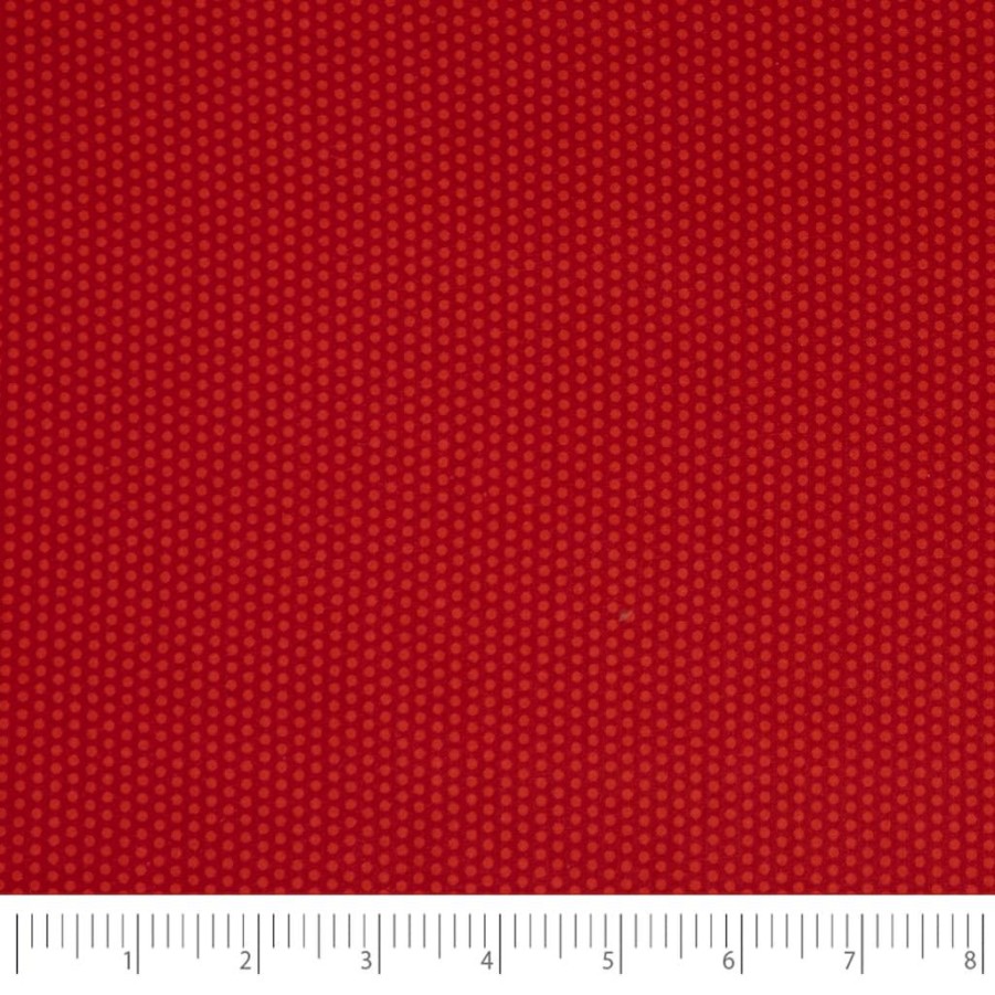 Fabric & Sewing Shop * | Brand New Singer Red Rockin Roses Tonal Dot Print Cotton Fabric