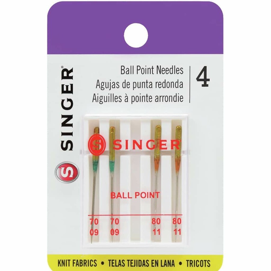 Fabric & Sewing Shop * | Brand New Singer Universal Ball Point Machine Needles, 4Ct.