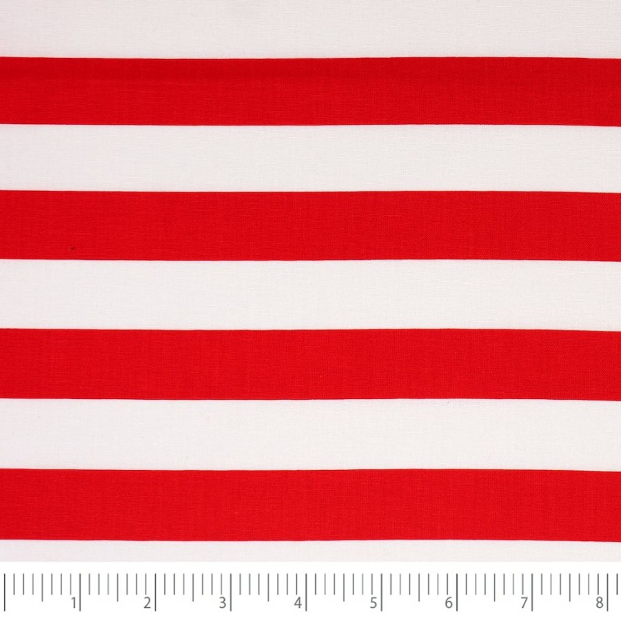 Fabric & Sewing Shop * | Best Sale Singer Patriotic Red Stripe Cotton Fabric