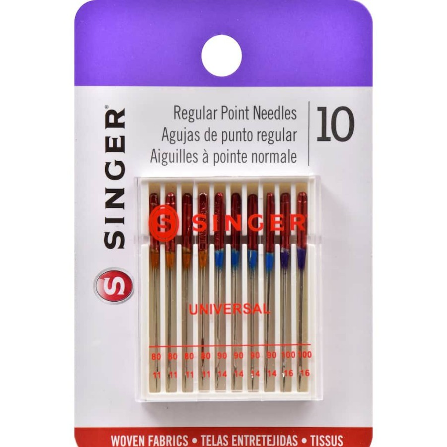 Fabric & Sewing Shop * | Discount Singer Universal Regular Point Machine Needles, 10Ct.