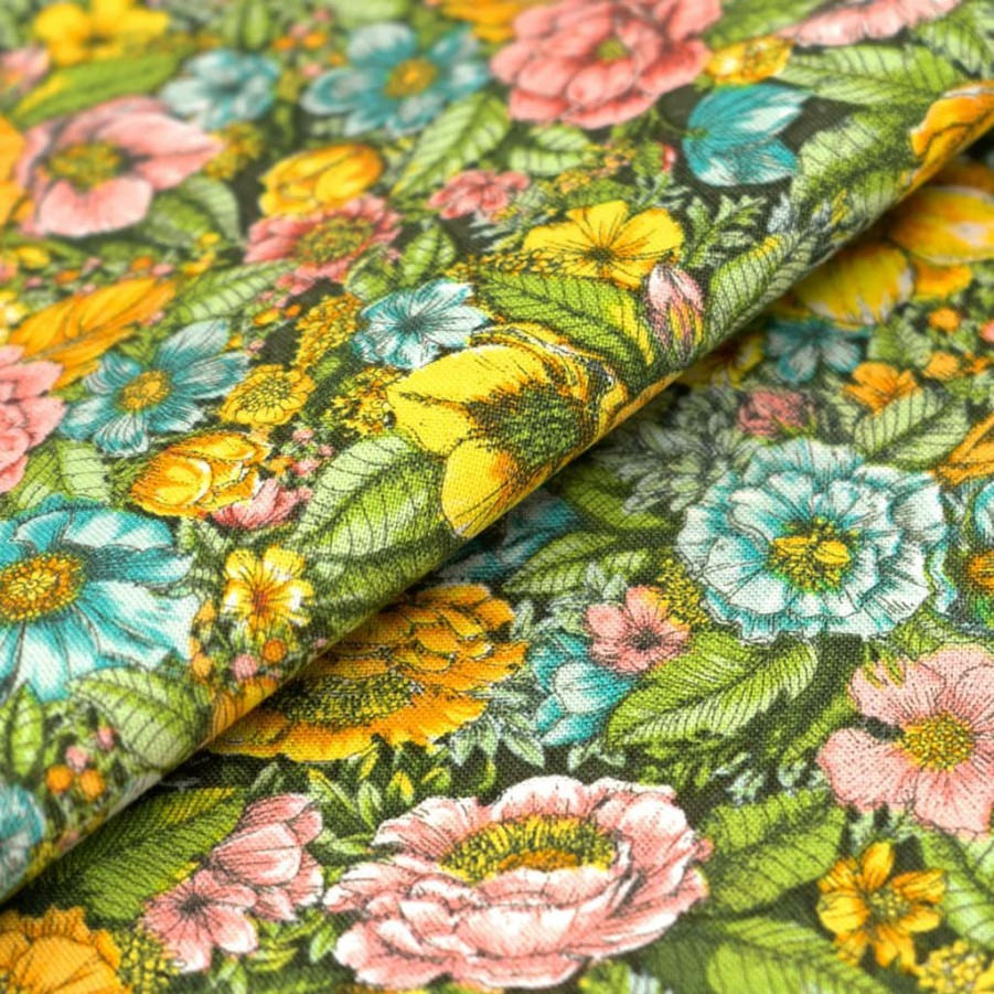 Fabric & Sewing Shop * | Flash Sale Singer Floral Summer Cotton Fabric