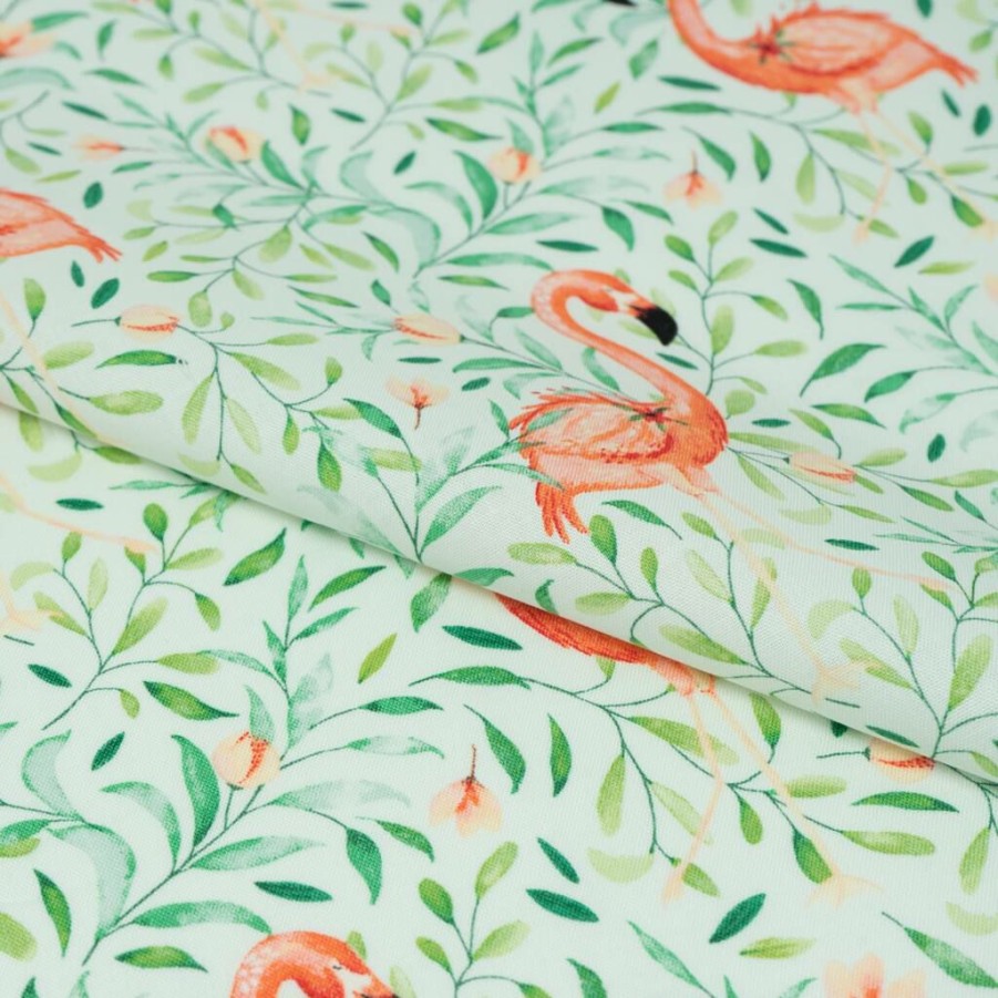 Fabric & Sewing Shop * | New Singer Denise Palmer Flamingo Cotton Fabric