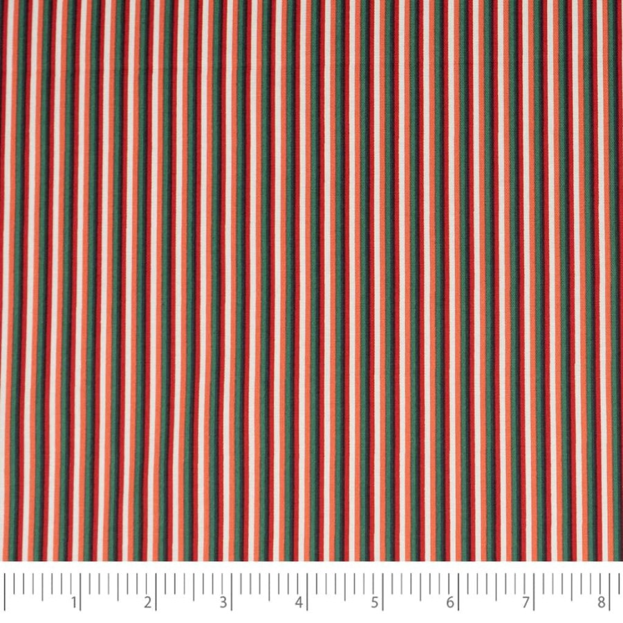 Fabric & Sewing Shop * | Deals Singer Christmas Holiday Stripe Cotton Print Fabric