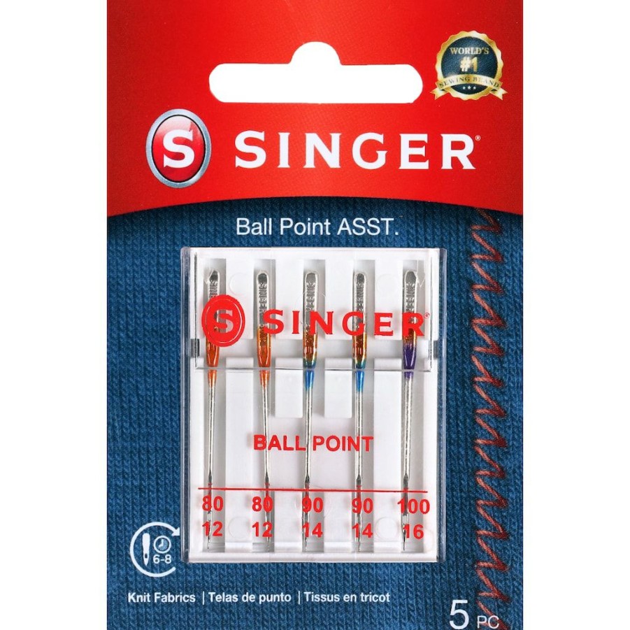 Fabric & Sewing Shop * | Best Reviews Of Singer Ball Point Sewing Machine Needles, 5Ct.