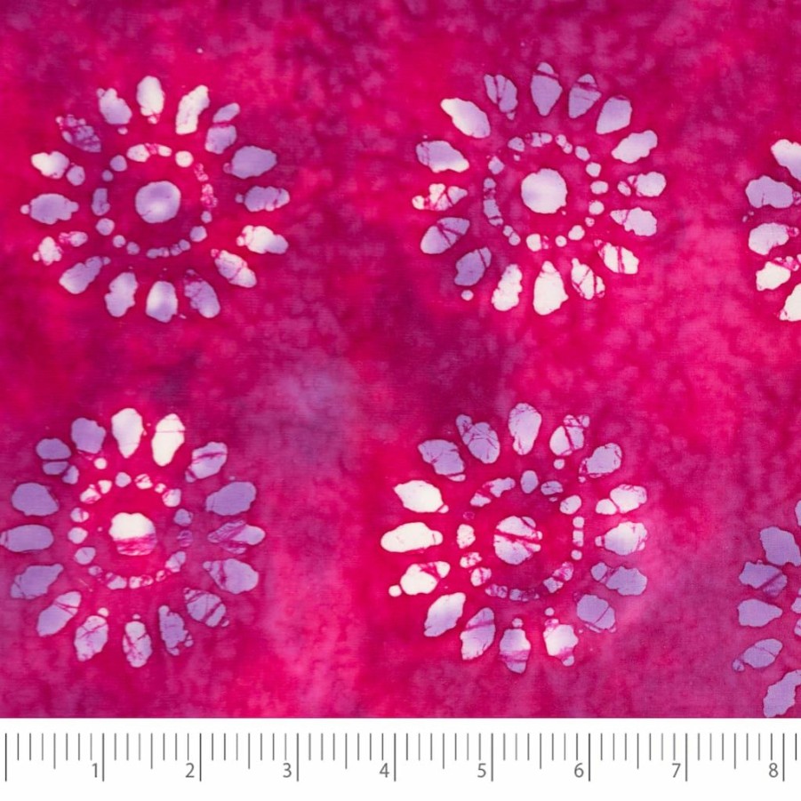 Fabric & Sewing Shop * | Best Sale Singer Batik Medium Violet Red Sunflower Cotton Fabric