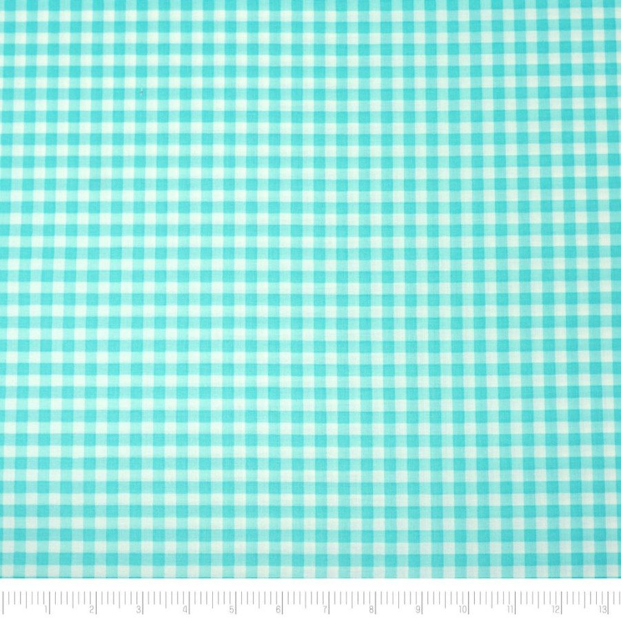 Fabric & Sewing Shop * | Best Reviews Of Singer Blue Gingham Check Cotton Fabric