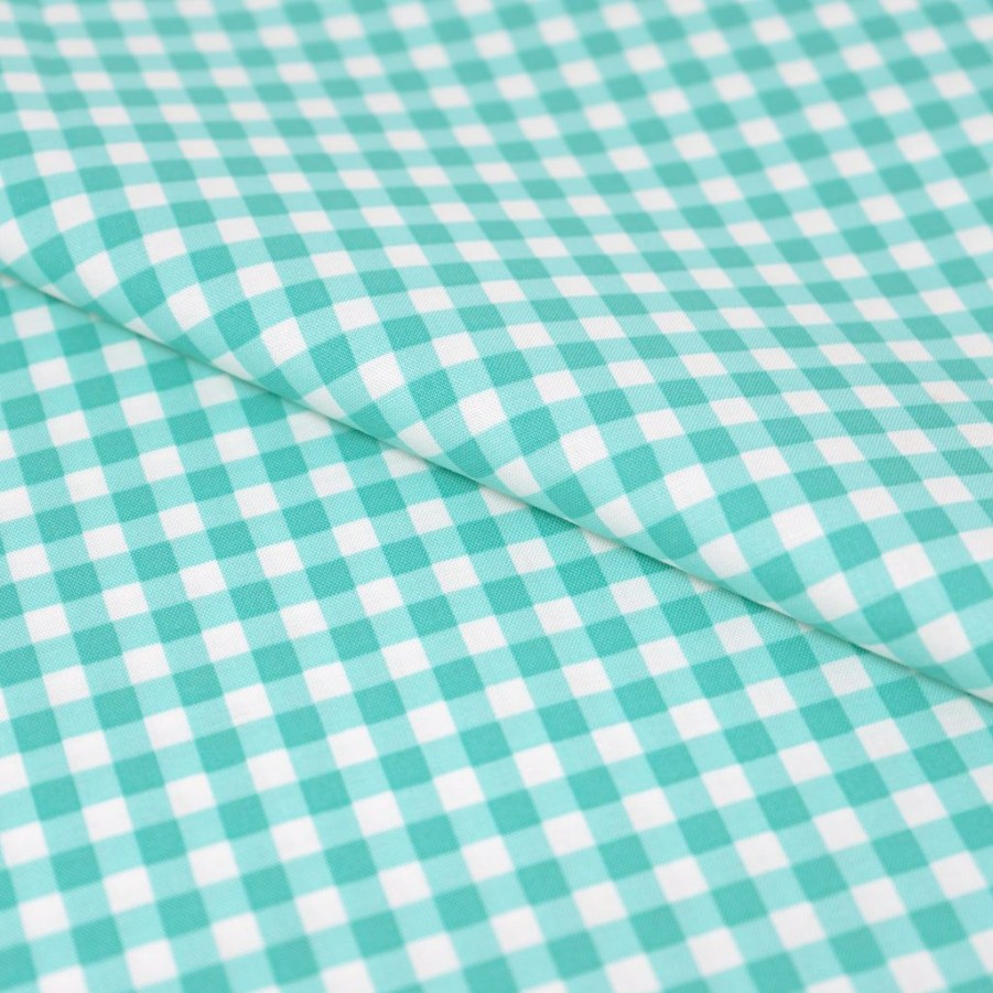 Fabric & Sewing Shop * | Best Reviews Of Singer Blue Gingham Check Cotton Fabric