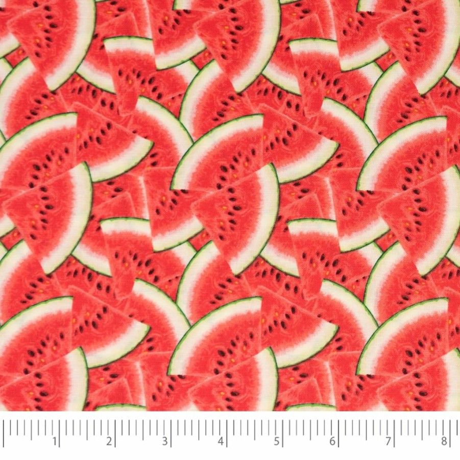 Fabric & Sewing Shop * | Best Deal Singer Patriotic Watermelon Cotton Fabric