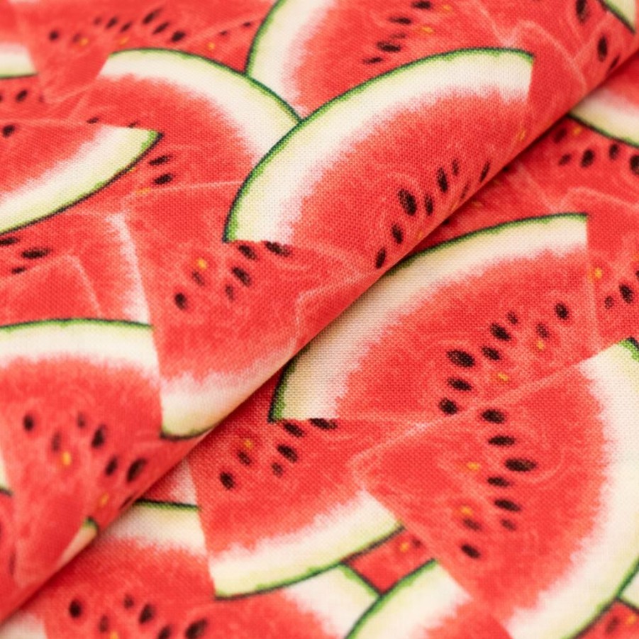 Fabric & Sewing Shop * | Best Deal Singer Patriotic Watermelon Cotton Fabric