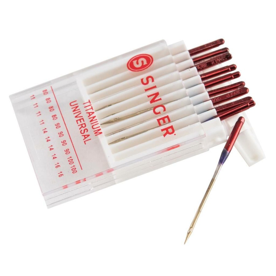 Fabric & Sewing Shop * | Cheapest Singer Universal Regular Point Titanium Needles, 60Ct.