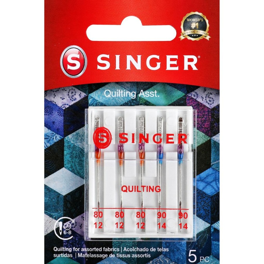 Fabric & Sewing Shop * | Budget Singer Quilting Machine Needles, 5Ct.