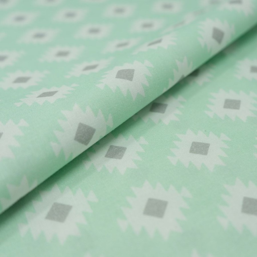 Fabric & Sewing Shop * | Coupon Singer Mint Cactus Days Diamond Cotton Fabric