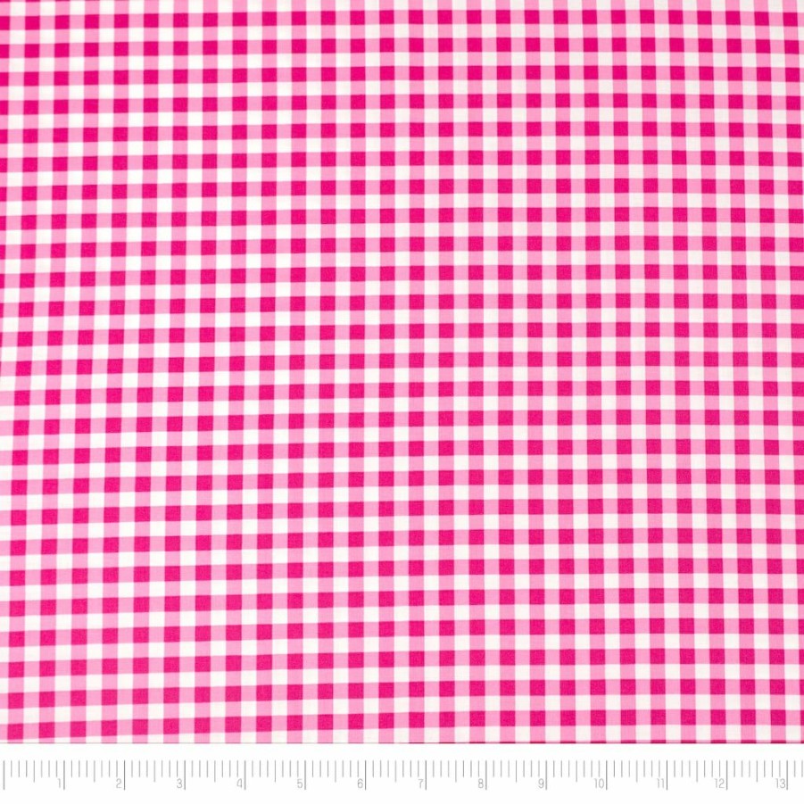 Fabric & Sewing Shop * | Deals Singer Red Gingham Check Cotton Fabric