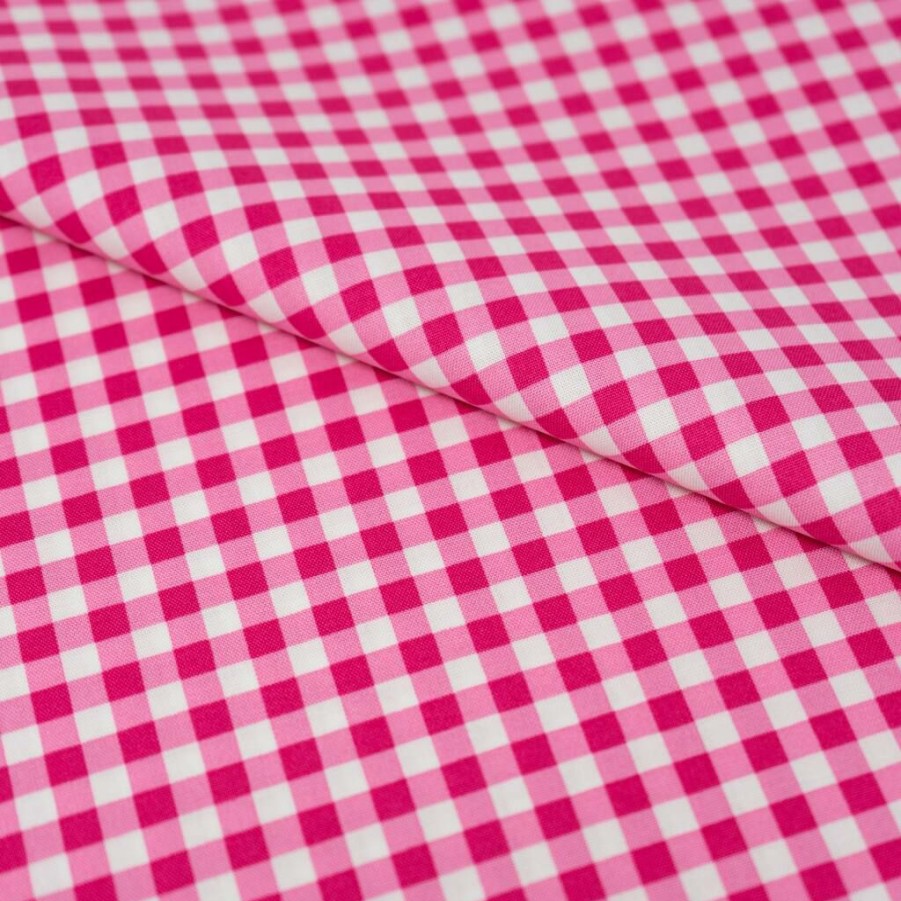 Fabric & Sewing Shop * | Deals Singer Red Gingham Check Cotton Fabric