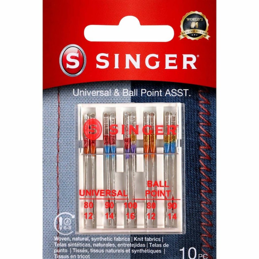 Fabric & Sewing Shop * | Buy Singer Universal Regular & Ball Point Sewing Machine Needles, 10Ct.