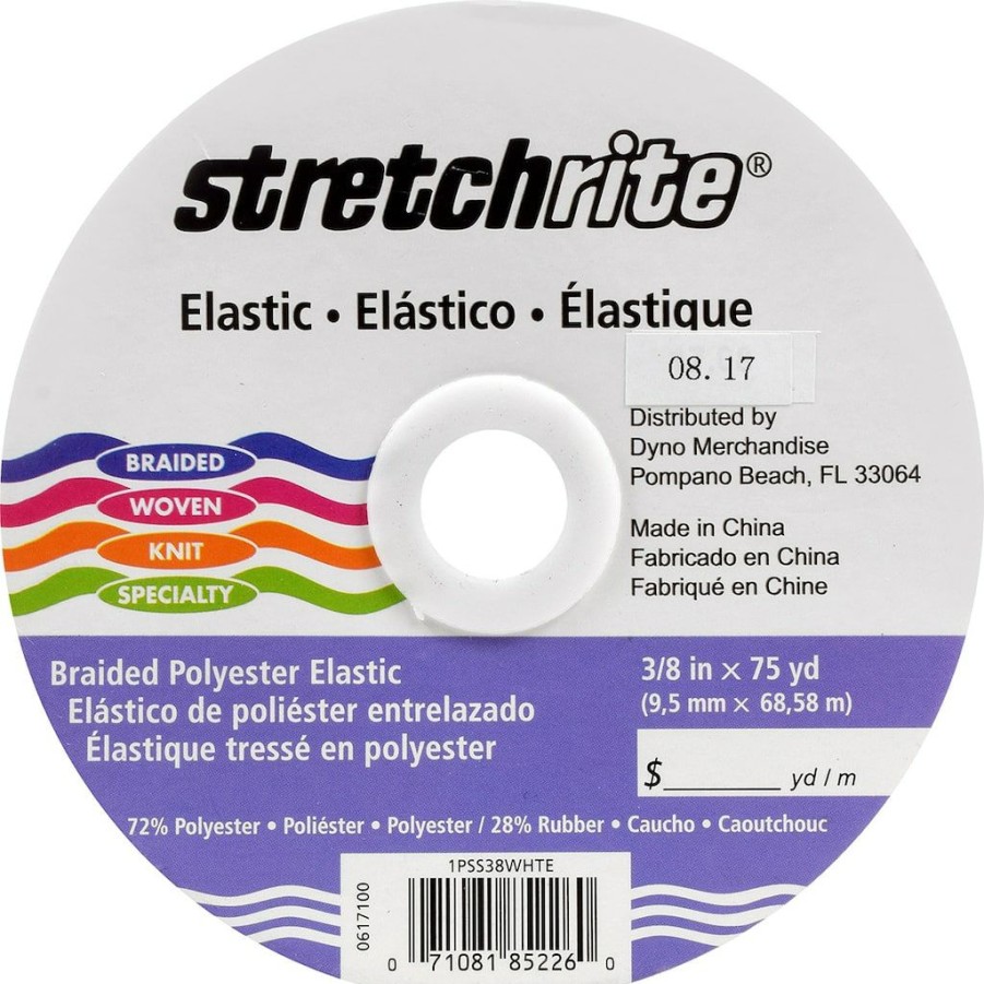 Fabric & Sewing Shop * | Cheapest Stretchrite Braided Elastic By Singer White