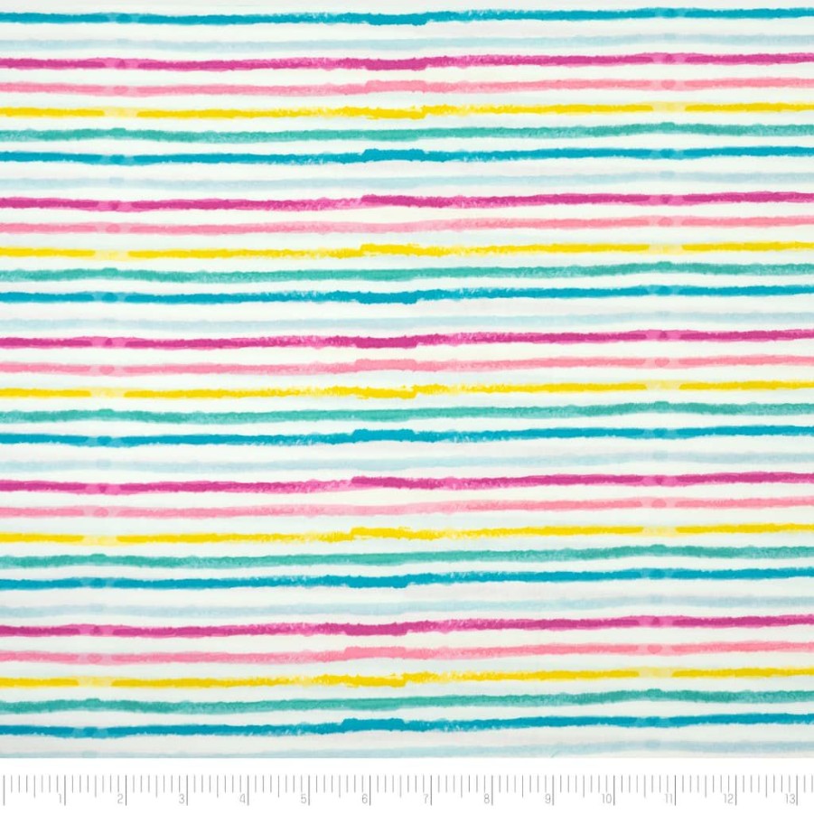 Fabric & Sewing Shop * | Cheapest Singer Multi Stripe Cotton Fabric