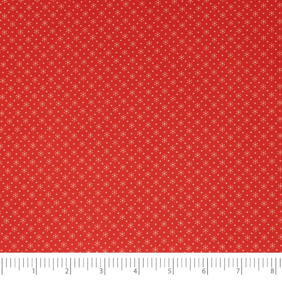 Fabric & Sewing Shop * | Best Pirce Singer Christmas Snow & Dots Print Cotton Fabric