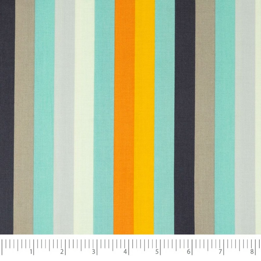 Fabric & Sewing Shop * | Flash Sale Singer Retro Relaxed Stripes Cotton Fabric