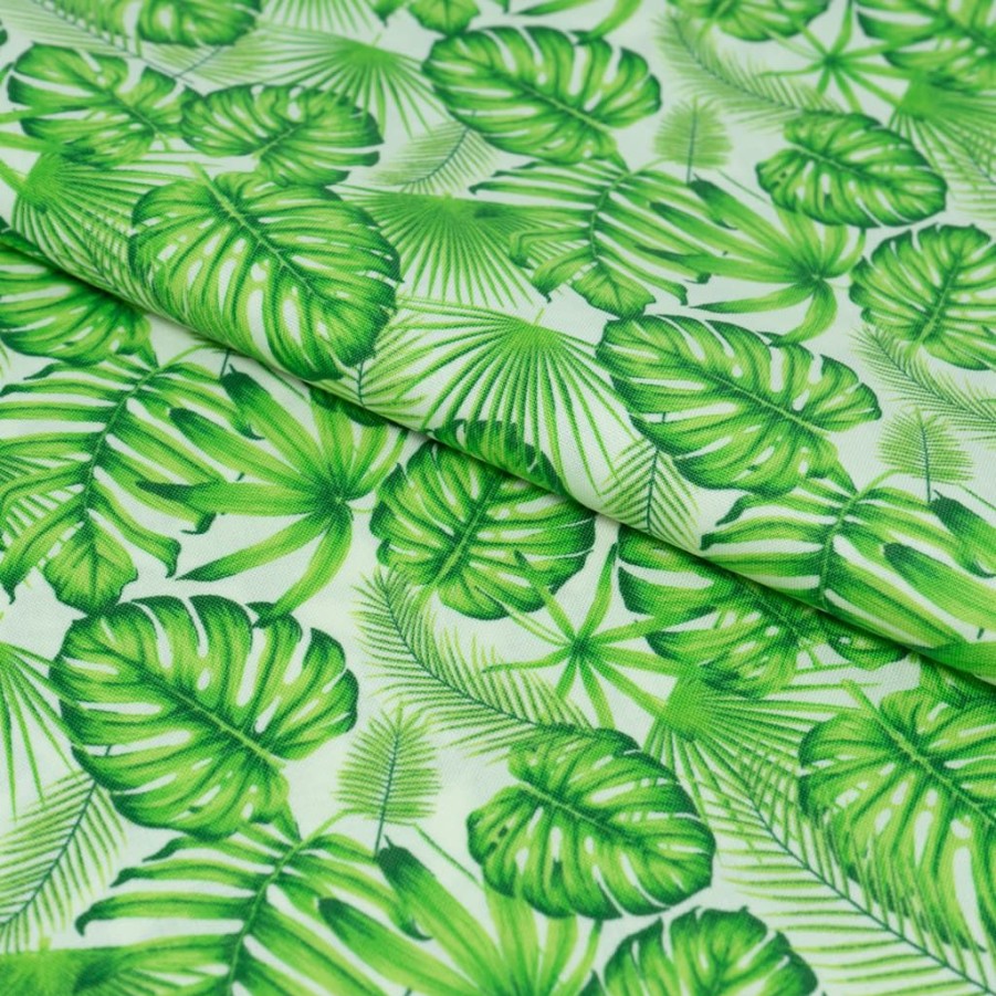 Fabric & Sewing Shop * | Cheap Singer Palm Leaves Cotton Fabric