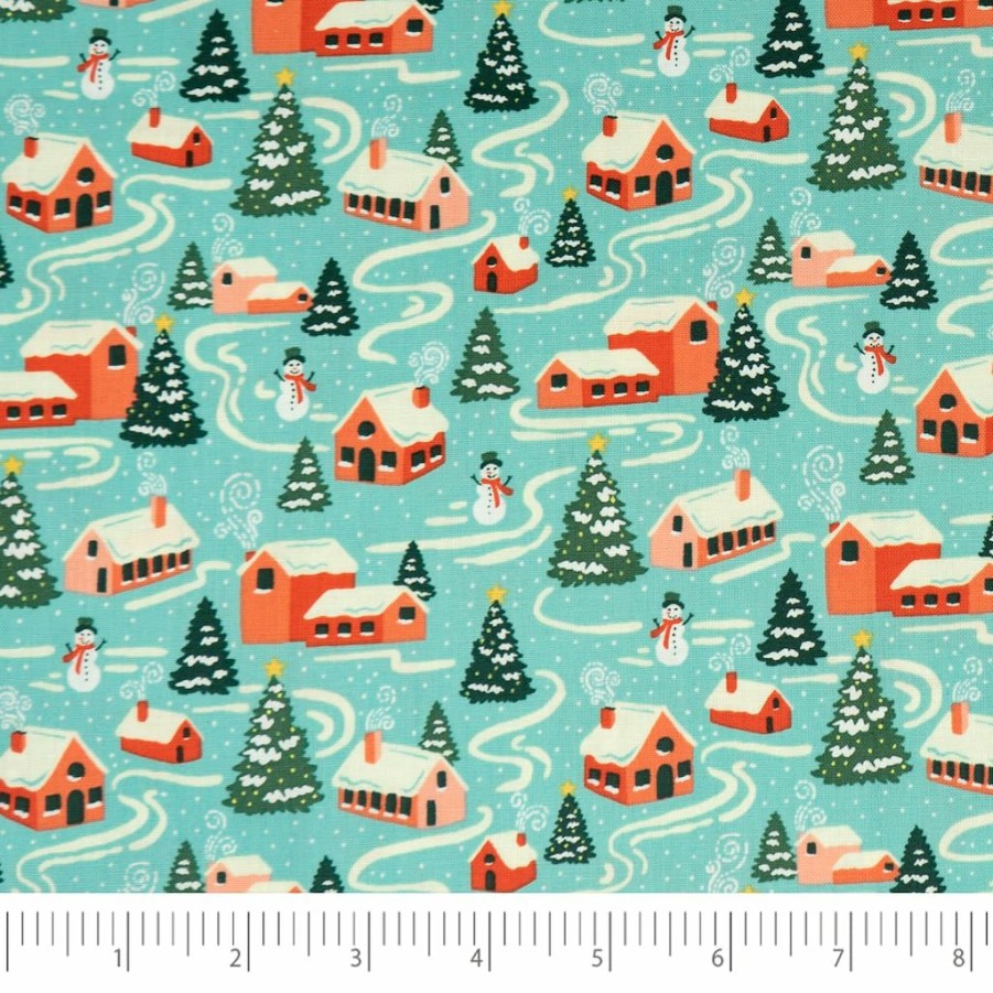 Fabric & Sewing Shop * | Promo Singer Christmas Holiday Village Cotton Fabric