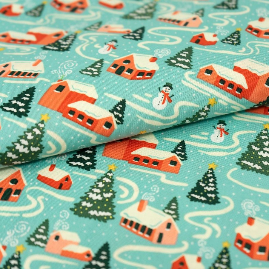 Fabric & Sewing Shop * | Promo Singer Christmas Holiday Village Cotton Fabric