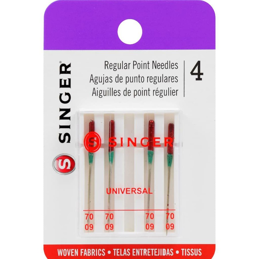 Fabric & Sewing Shop * | Outlet Singer Size 9/70 Universal Regular Point Machine Needles, 4Ct.