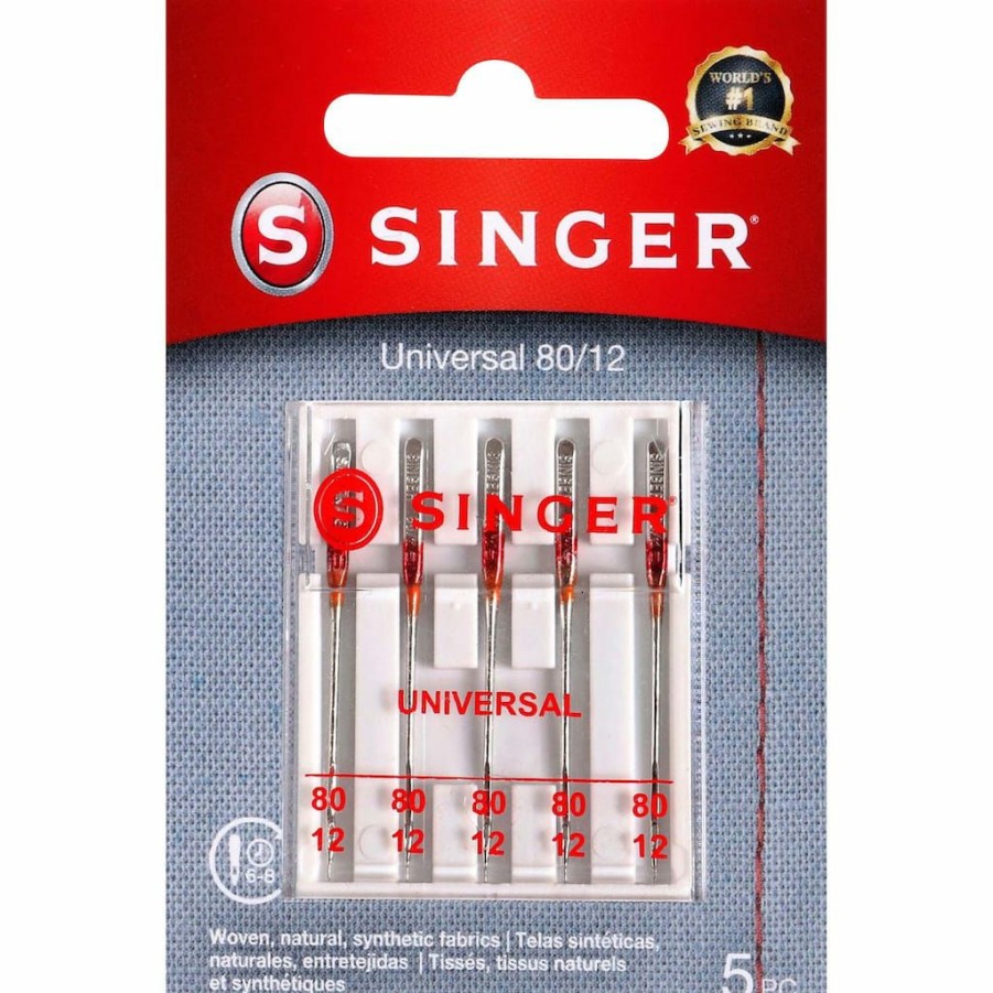 Fabric & Sewing Shop * | Best Pirce Singer Size 80/12 Universal Regular Point Sewing Machine Needles, 5Ct.