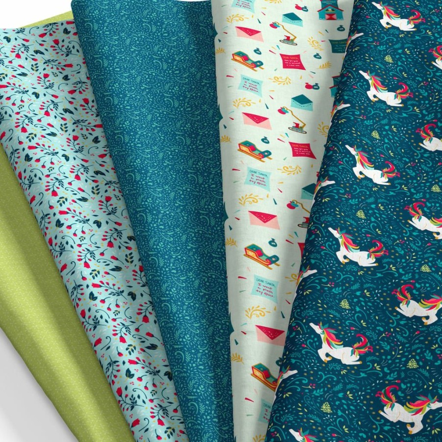 Fabric & Sewing Shop * | Best Sale Singer Christmas Unique Wishes 5 Piece Fat Quarter Bundle