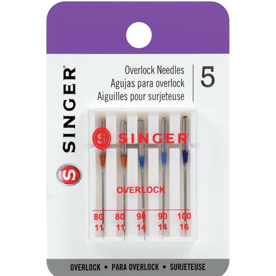 Fabric & Sewing Shop * | Discount Singer Universal Regular Point Overlock Machine Needles, 5Ct.