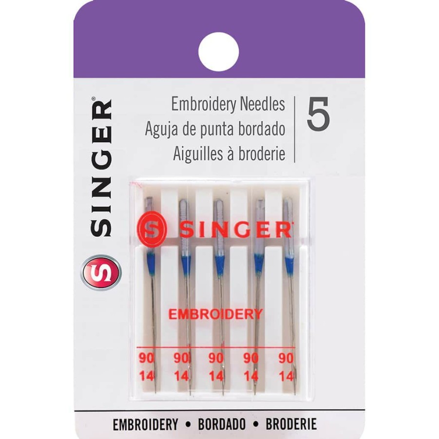 Fabric & Sewing Shop * | Hot Sale Singer Size 90 Embroidery Machine Needles, 5Ct.