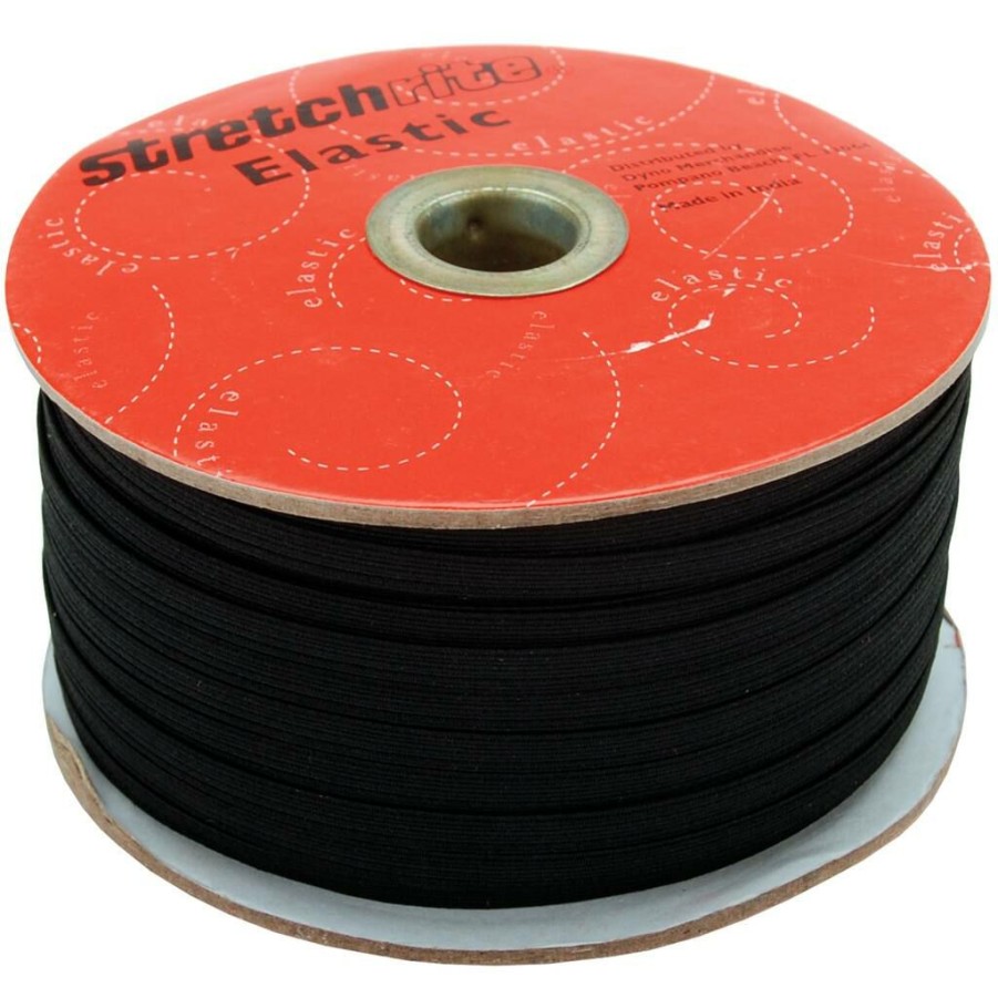 Fabric & Sewing Shop * | Coupon Stretchrite Black Braided Elastic, 0.25 X 100Yd. By Singer