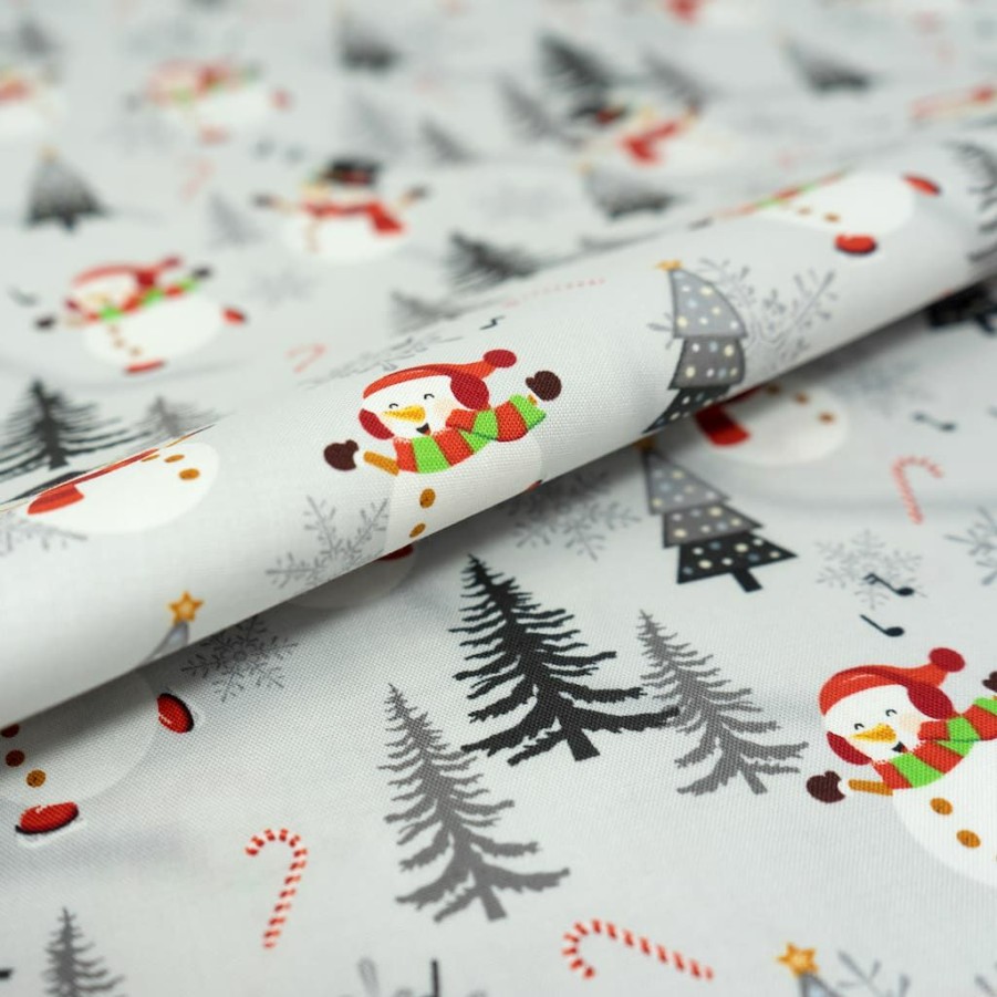 Fabric & Sewing Shop * | Brand New Singer Christmas Holiday Snowman Cotton Fabric