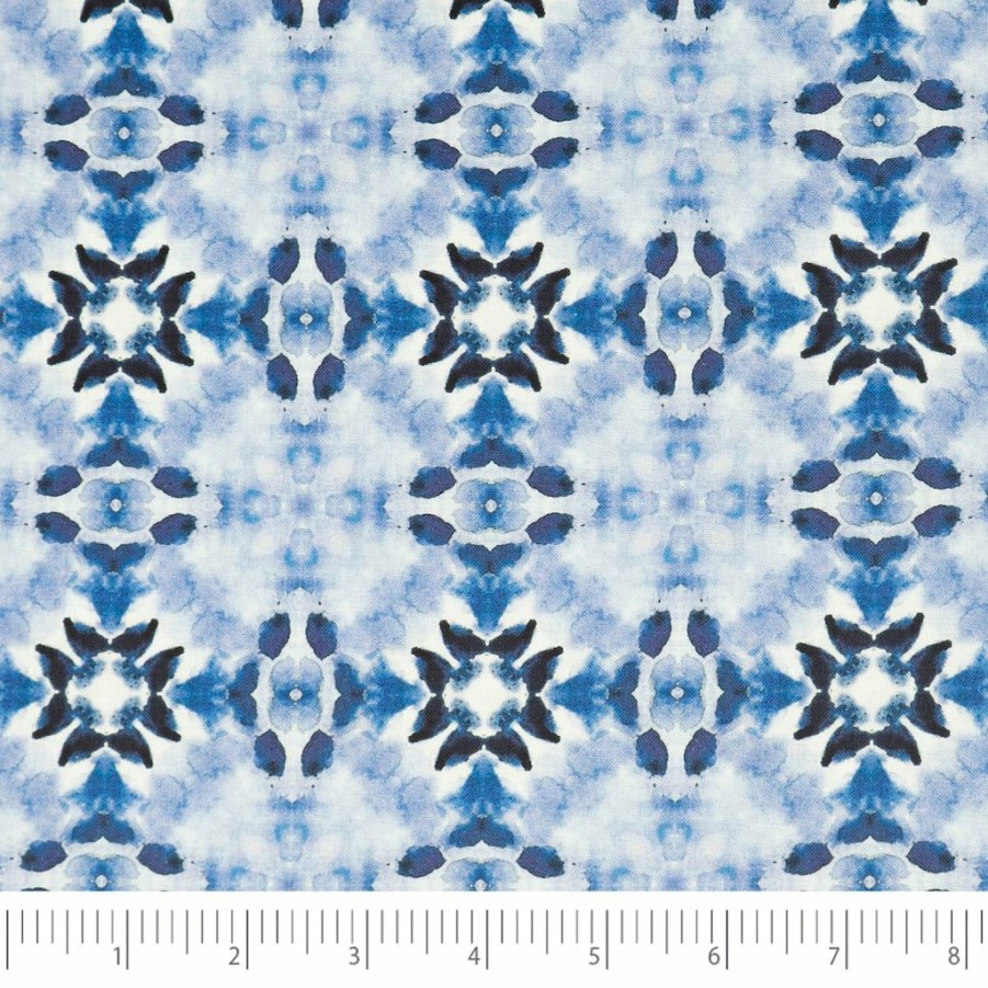 Fabric & Sewing Shop * | Discount Singer China Blue Batiks Cotton Fabric