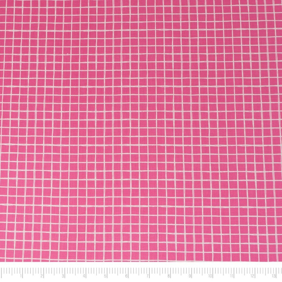 Fabric & Sewing Shop * | Cheapest Singer Pink Plaid Cotton Fabric