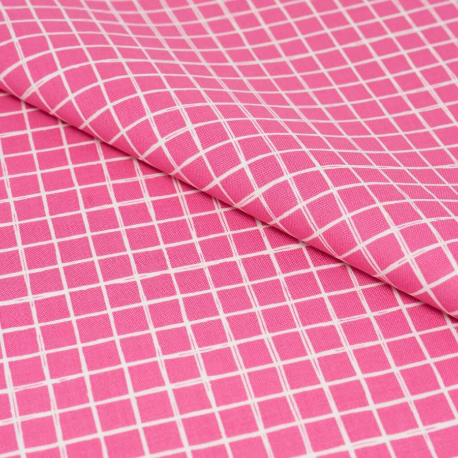 Fabric & Sewing Shop * | Cheapest Singer Pink Plaid Cotton Fabric